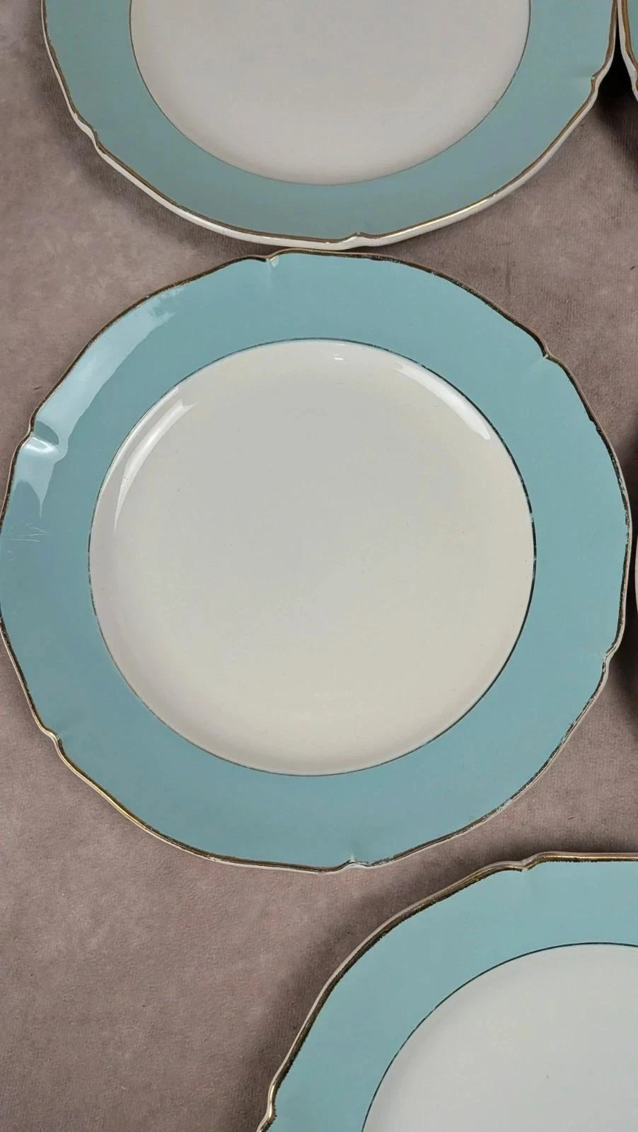 Lot of 5 old Seranord Saint-amand dinner plates – Chambord model – photo 4